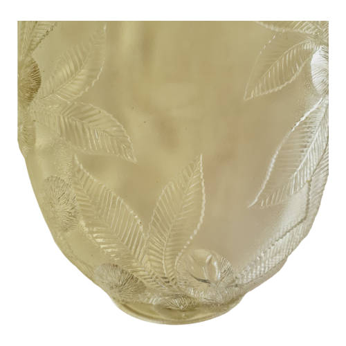 Luminarc France Arcoroc Chestnuts Relief Embossed Oval Glass Tray Plate Dish