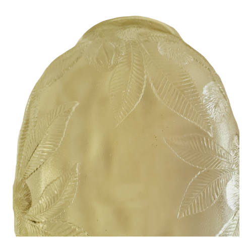 Luminarc France Arcoroc Chestnuts Relief Embossed Oval Glass Tray Plate Dish