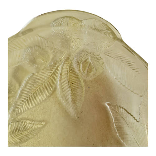 Luminarc France Arcoroc Chestnuts Relief Embossed Oval Glass Tray Plate Dish