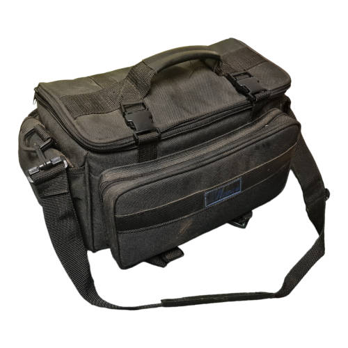 Amigo video camera bag and Panasonic NV-S600EN video recorder (sold as spares)