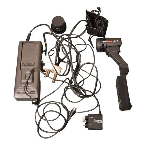 Amigo video camera bag and Panasonic NV-S600EN video recorder (sold as spares)