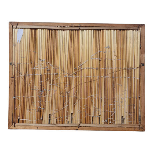 African Hand Made Picture -  Reed Straw Bark Leaves