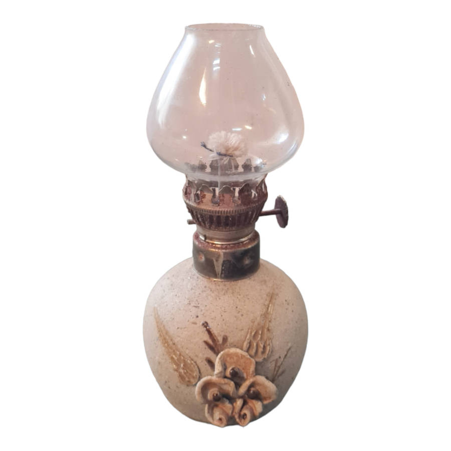 Minature Floral Vintage Oil Lamp