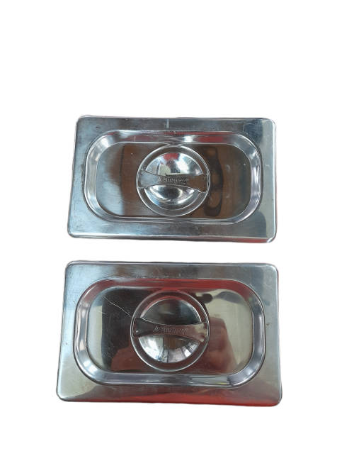 NSF Sunnex 18-8 Stainless Steel Food Containers x 2