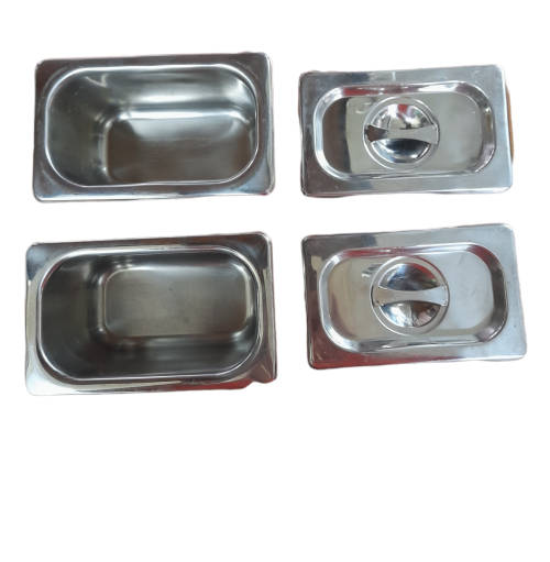 NSF Sunnex 18-8 Stainless Steel Food Containers x 2