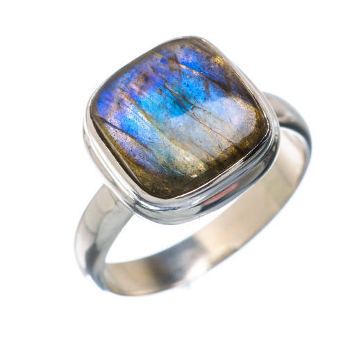 Labradorite 925 Sterling Silver Ring Size Q