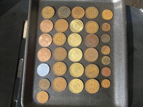 28 coins listed below 1c 1/2c farthings uk and sa