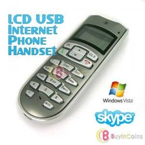 USB LCD Internet Phone Telephone Handset for Skype VOIP 01