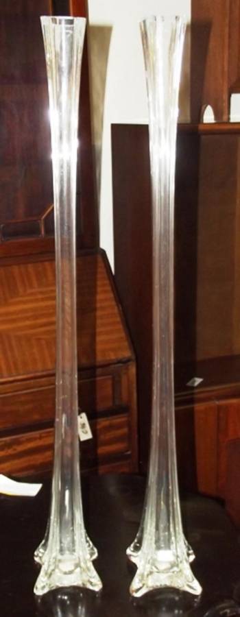 CLEAR ESTRIAL VASES (E274&275)