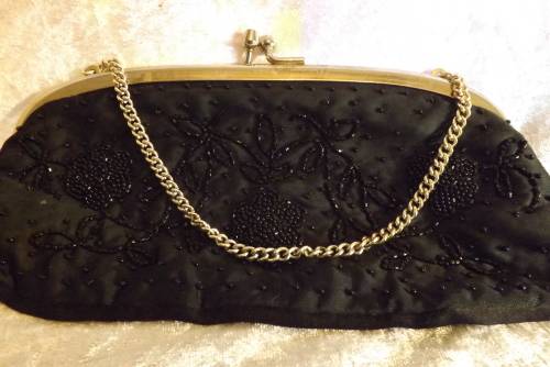 * LATE ENTRY *  Stunning Vintage Hand Beaded Evening Bag