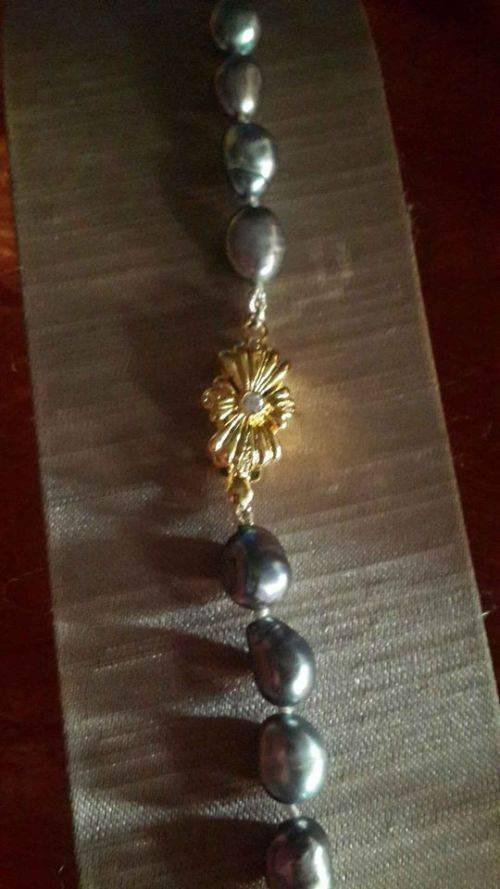 Gorgeous Strand Of FW Biwa Pearls With Rolled Gold and CZ Clasp - 49 cm