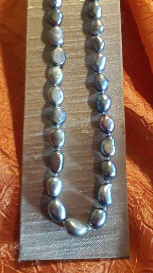 Gorgeous Strand Of FW Biwa Pearls With Rolled Gold and CZ Clasp - 49 cm