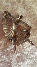 Vintage Sterling Silver Ballerina Brooch.