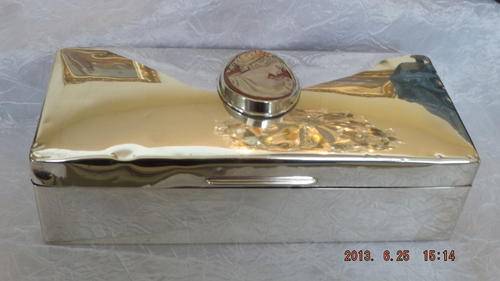 Absolutely Stupendous Hallmarked Silver Box with Cameo.