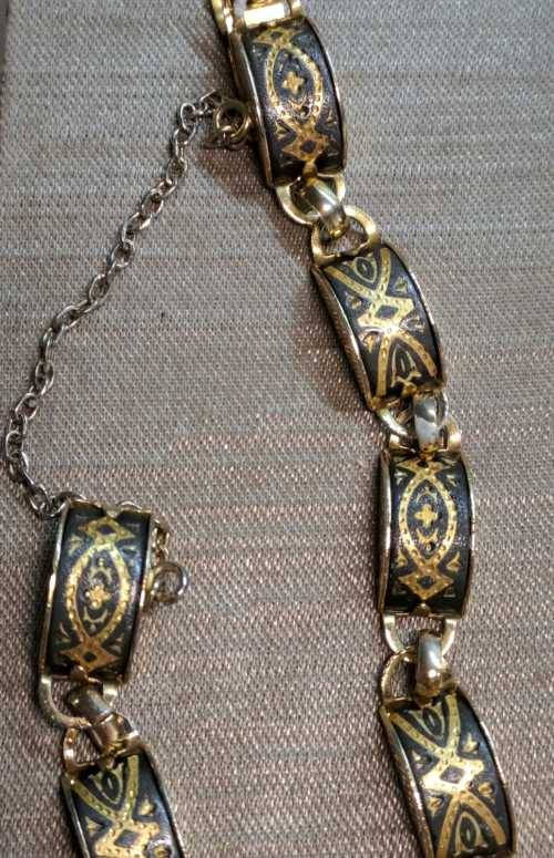 Vintage 1960`s Spanish Damascene Bracelet