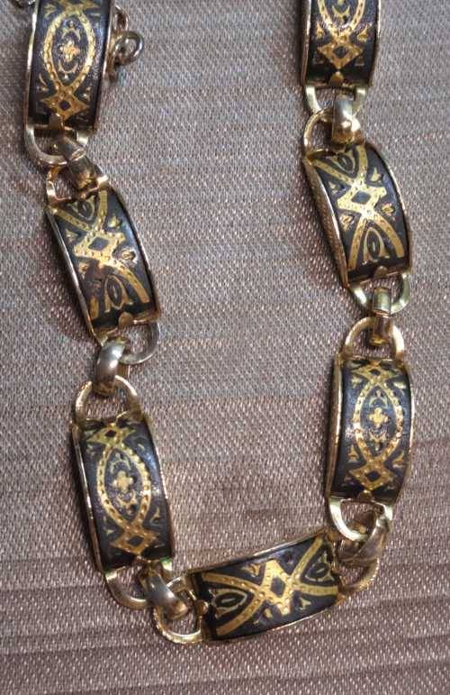 Vintage 1960`s Spanish Damascene Bracelet
