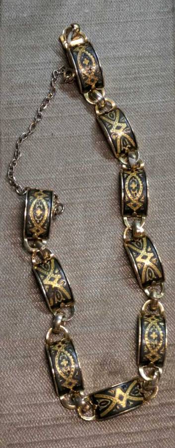 Vintage 1960`s Spanish Damascene Bracelet
