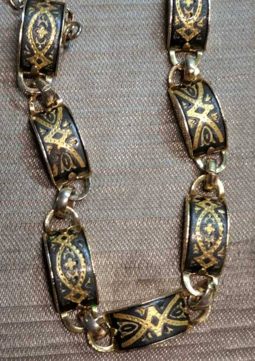 Vintage 1960`s Spanish Damascene Bracelet