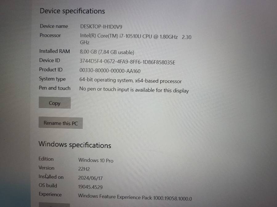 Hp Probook - 450 G7 - i7 10th Gen - 8GB Ram - 512GB SSD - 1TB HD - Good Condition