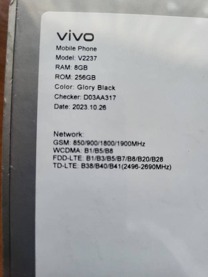 Vivo - V27e - Glory Black - 256GB - Dual Sim
