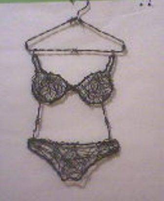 Handmade wire Bra & Pantie set - Stunning!