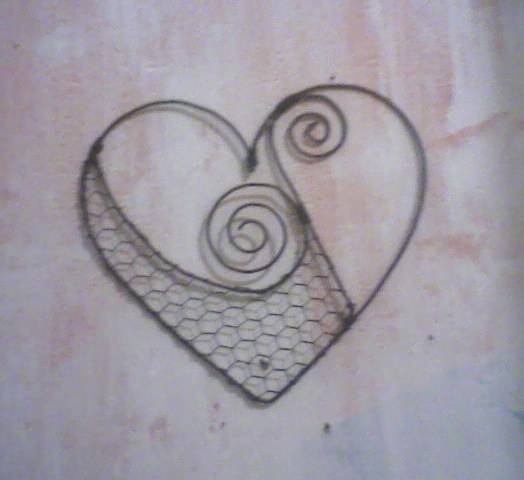 Rustic Wire Designer Heart for Decoration