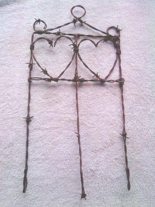 Rustic Wire Designer 2 Heart Hook for Decoration