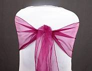 Organza Tie Backs - burgandy.