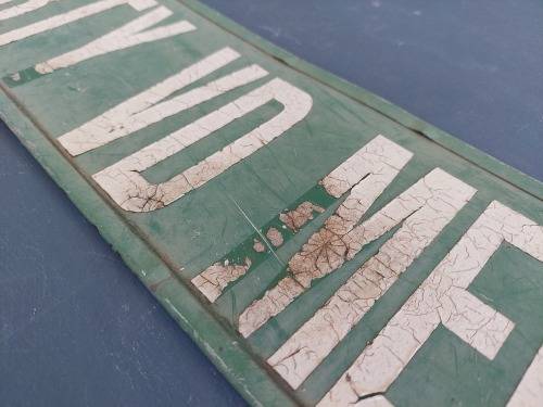 Vintage Original Shorty V/D Merwe Street Sign