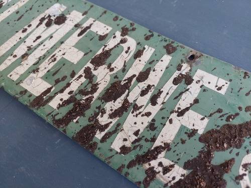 Vintage Original Shorty V/D Merwe Street Sign