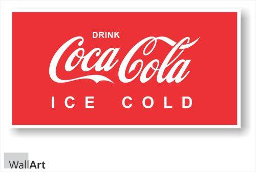 LARGE Coke Wall Decal - Peel and Stick 1.2m x 60cm