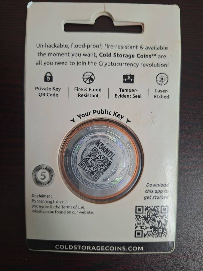 BITCOIN Cold Storage Coin