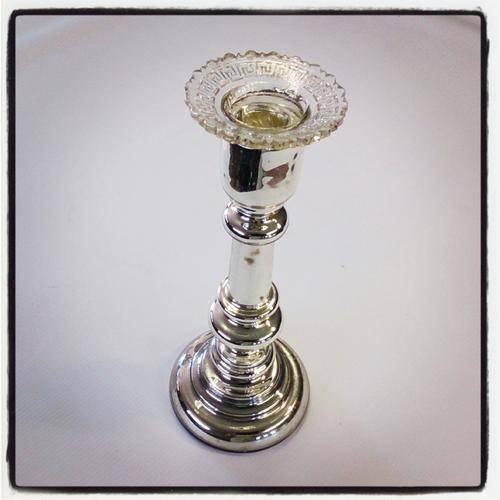 Antique Fine Glass Candlestick Holder
