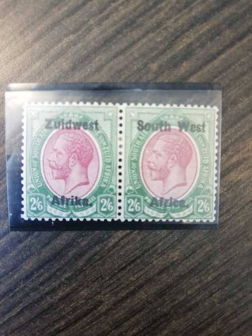 Kings HEad - South West Africa - 2s6, Pair - Mint Condition