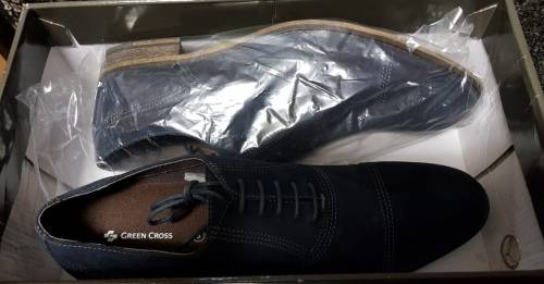Brand New***Green Cross*** Men's Blue Suede Shoe UK 9
