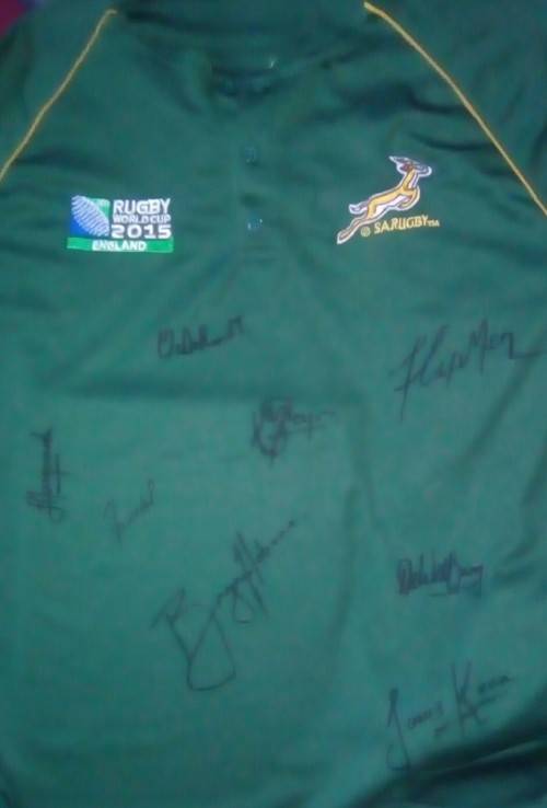 SA Rugby 2015 World Cup Supporters Shirt - Signed