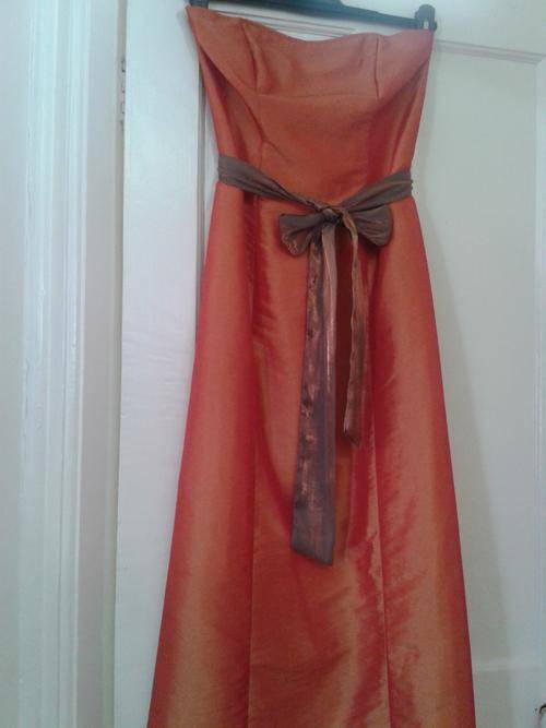 Burnt orange matric farewell/dance/bridesmaids dress.  Size 34.