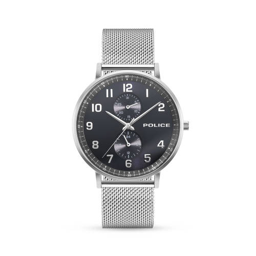 *Brand new* Police Men`s Berkeley Blue Dial and Silver Toned Mesh Watch
