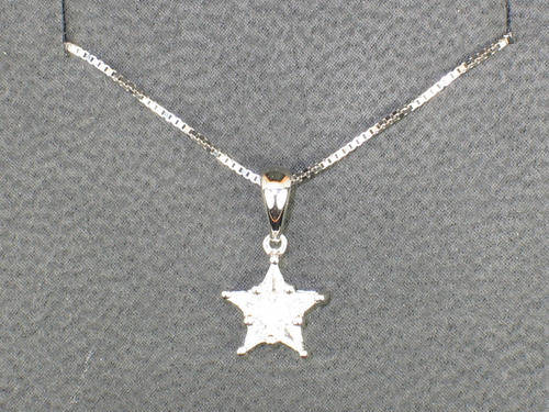 0.95 CT D/VVS1 NOBLE CUT DIAMOND STAR PENDANT 18ct White Gold   ** Starting R1 - no reserve ** !!!