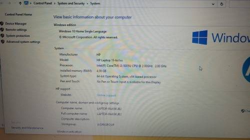 HP 250 G6 i3-5th gen 1TB Excellent Condition