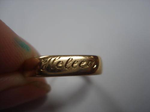 SOLID 9ct "Heleen" panel ring