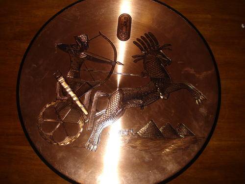 Round copper Egypt Wall hanging