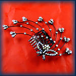 Stunning rhinestone butterfly hair comb