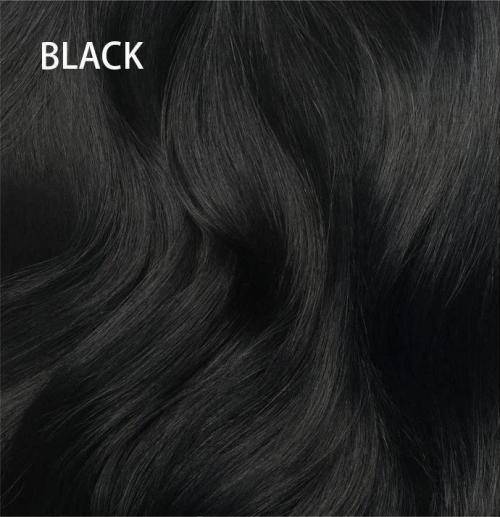 Human Hair Investment WIG / 200% Extra Thick / Brazilian Long Straigt Lace Wig - BLACK 24`