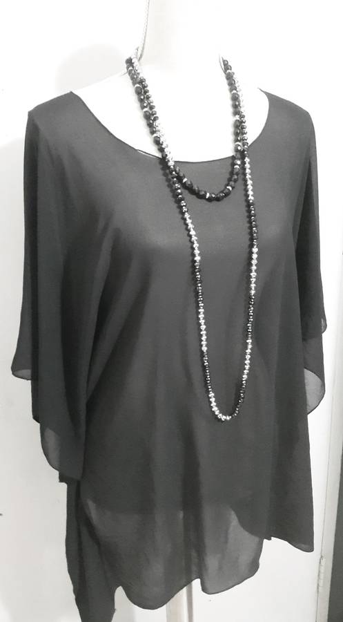 Kaftan Top by VANILLA LEE / Size: (L / XL) Large / X-Large (to fit ladies size 38, 40, 42, 44)