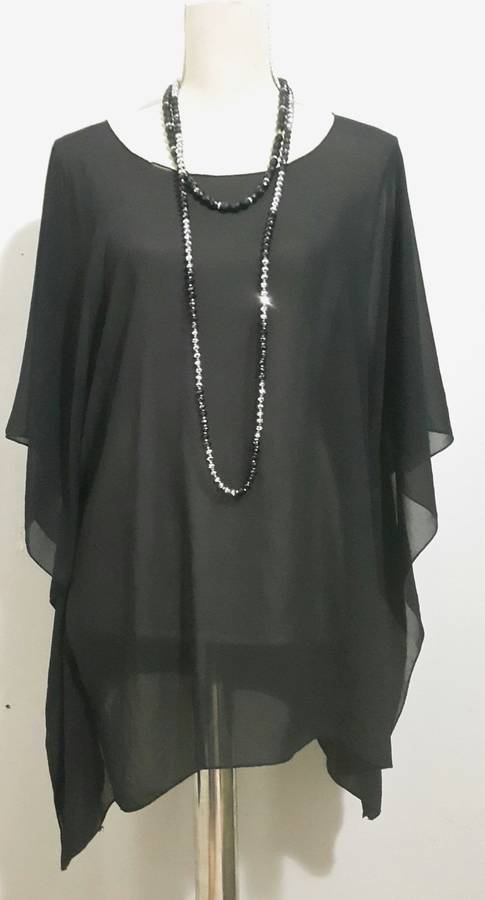Kaftan Top by VANILLA LEE / Size: (L / XL) Large / X-Large (to fit ladies size 38, 40, 42, 44)