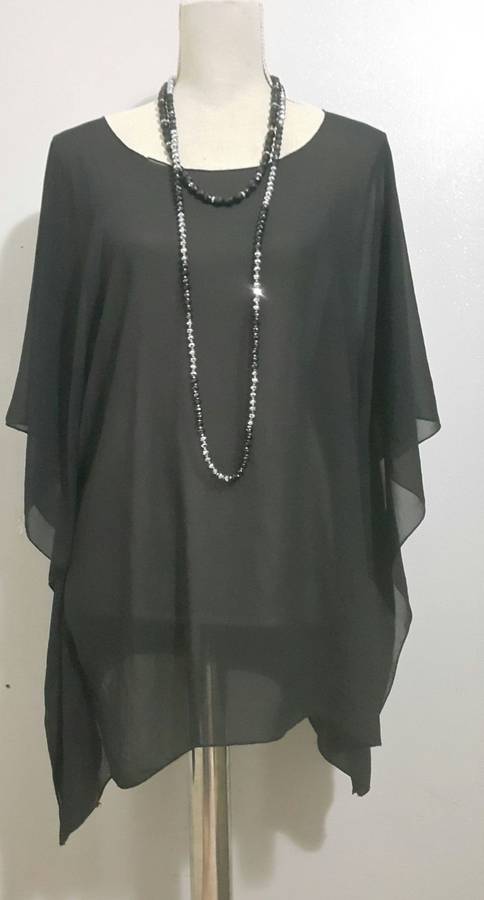Kaftan Top by VANILLA LEE / Size: (L / XL) Large / X-Large (to fit ladies size 38, 40, 42, 44)