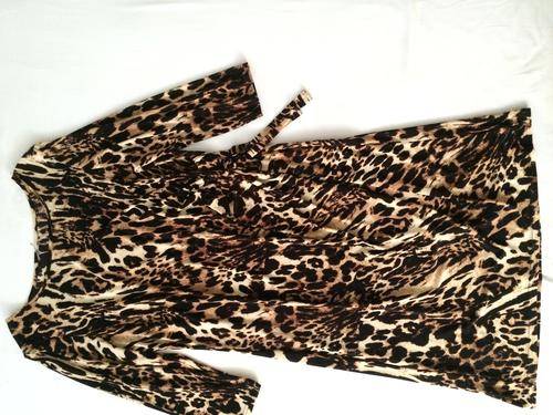 STUNNING ANIMAL PRINT DRESS WITH SIDE TIE DETAIL - SIZE 38/40