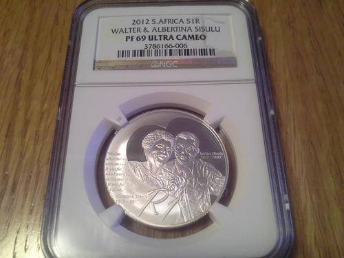 2012 PF69 SILVER WALTER & ALBERTINA SISULU S1R ULTRA CAMEO