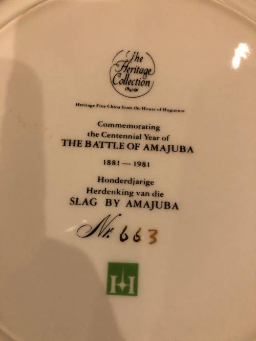 Battle of Amajuba plate(PORC931